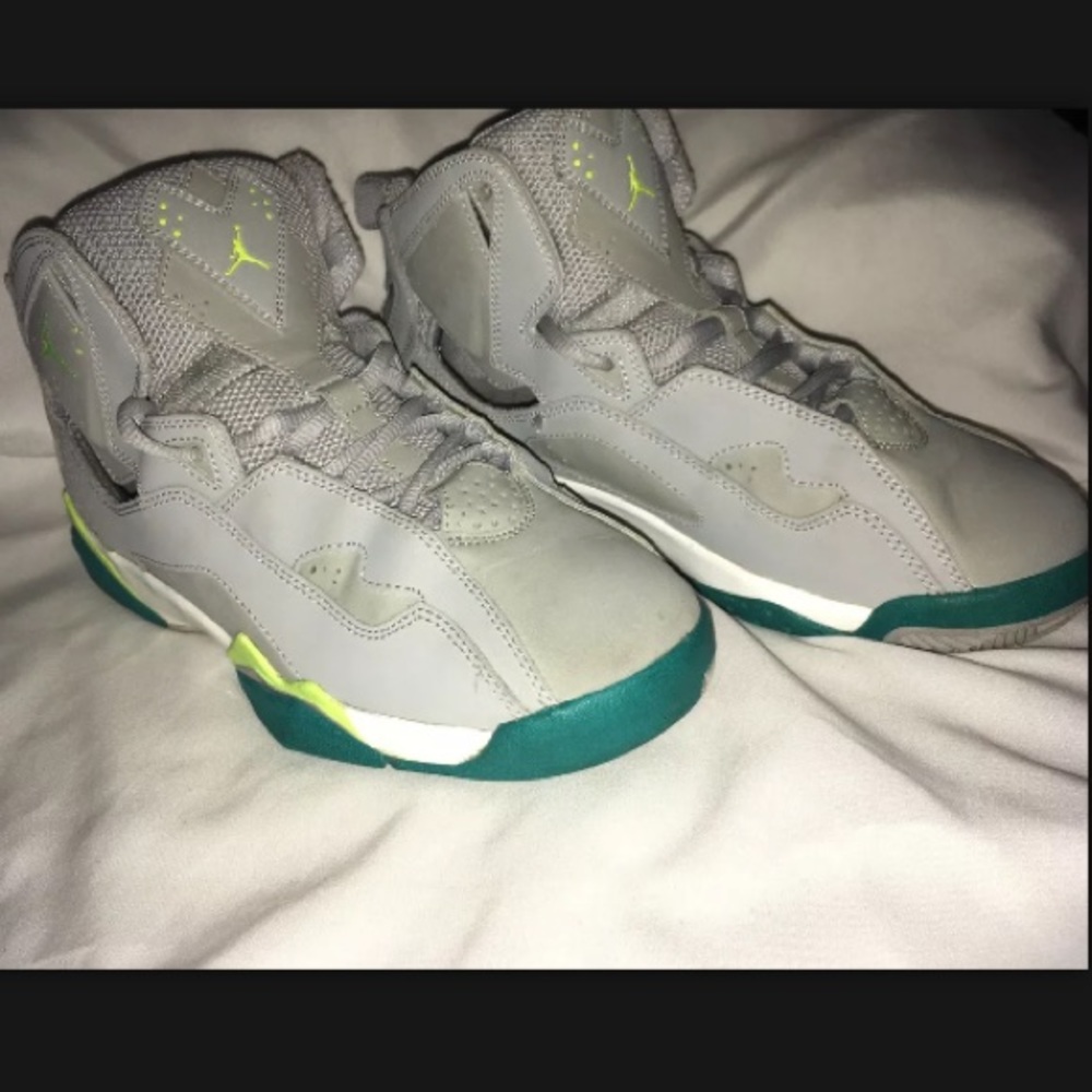 Air Jordan True Flight shoes Gray Volt Turbo Green